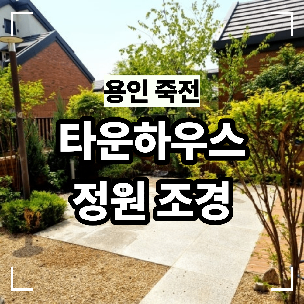 용인 죽전 타운 하우스 정원 조경 루시드 에비뉴 배수 개선 정원 조경 시공사례